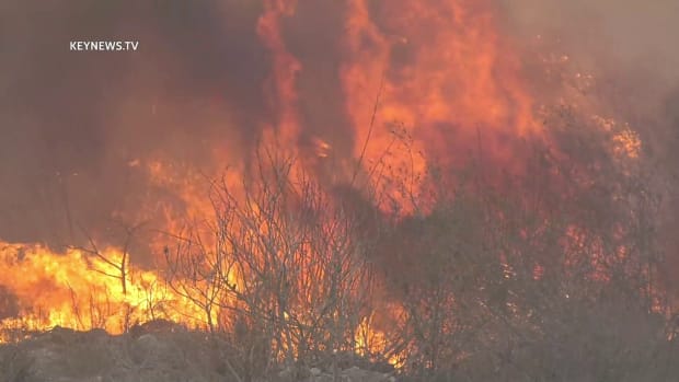  Brush Fire Burns in Irwindale