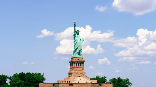 The Statue of Liberty on Ellis Island (USA)