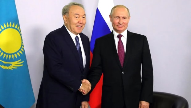 Russian President and Kazakhstan's Leader