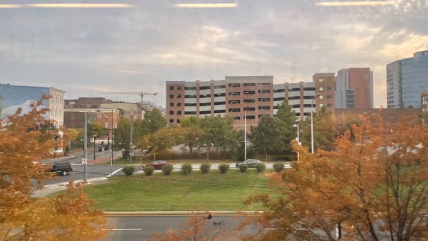 Wilmington, DE, taken from the train by the author as he pondered why Delaware became the center of corporate law