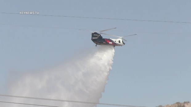 Air Support for Vasquez Fire Near Canyon Country