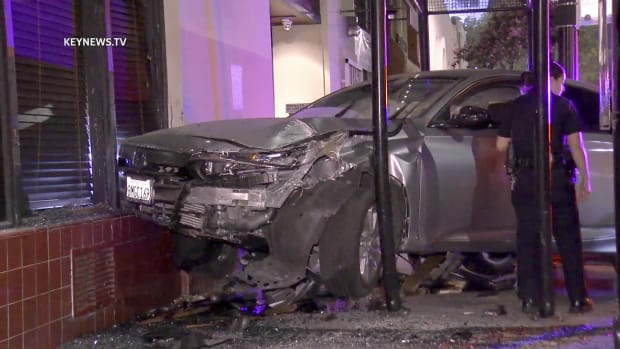 Pursued Vehicle Located Crashed into Building in Highland Park
