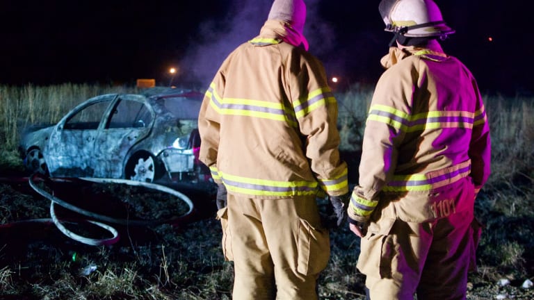 Early Morning Rollover Crash and Fire Diamond, Mo