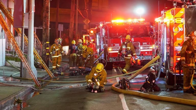 East Hollywood Commercial Building Damaged by Early Morning Fire