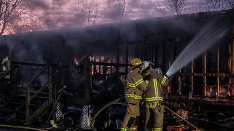 Mobile Home Completely Destroyed After Catching Fire