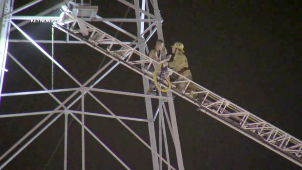 Man Rescued from High Voltage Tower