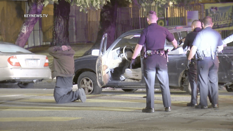 Spike Strip Ends Hour-Long Police Pursuit of Stolen Vehicle
