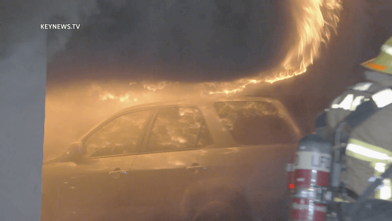 Firefighters Battled Intense Westlake Carport Fire 