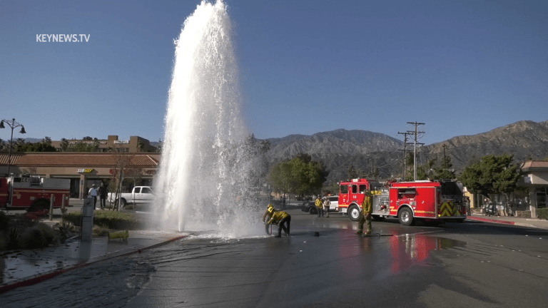 Sheared Hydrant Gushed Water After Duarte Vehicle Collision
