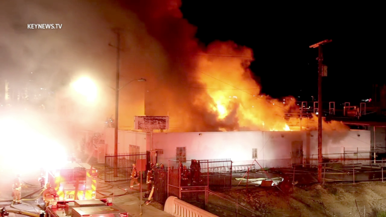Burbank 3-Alarm Abandoned Commercial Building Fire