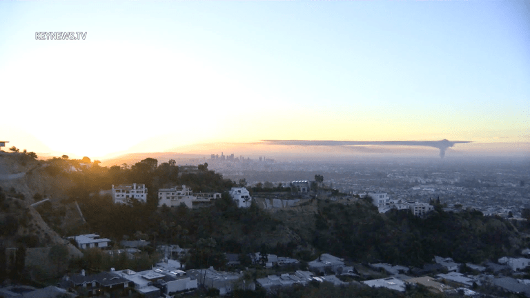 Compton Fire Time-Lapse Looking South From the Hollywood Hills