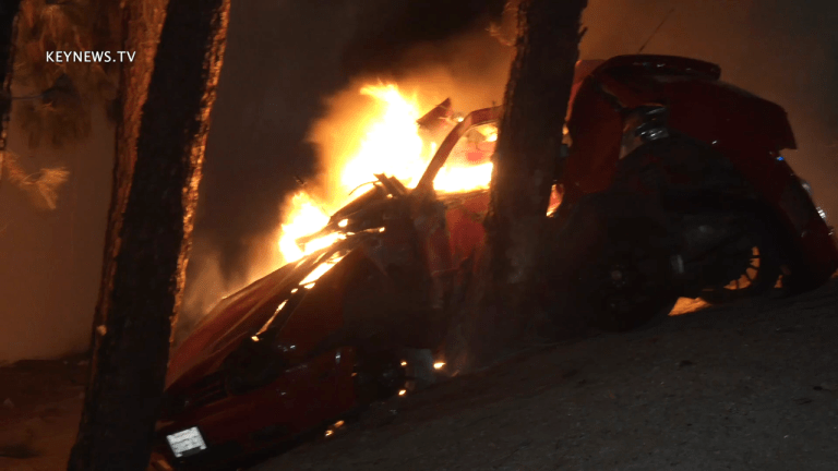 CHP Officer Injured in Pursuit that Ended in Fatal Fiery Crash off 405 Freeway
