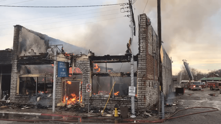 Massive Commercial Fire with Injures Including One Firefighter 