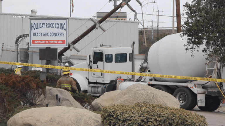 Collision Involving Trucks into Sun Valley Concrete Business