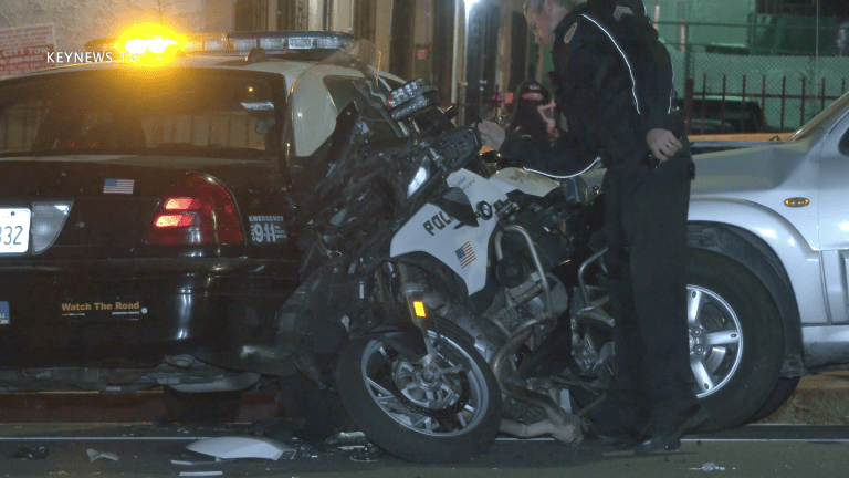 Motor Officer Hit in Mid City Traffic Collision