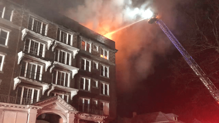 The Historic Olivia Apartments on Fire