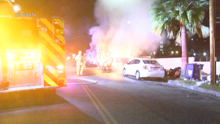 RV Ablaze in Hollywood, Photographer Assaulted Covering Incident