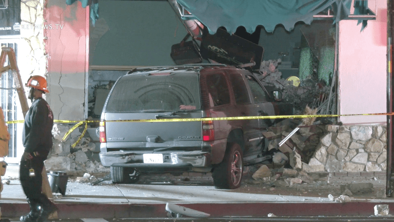Vehicle Crashes into North Hollywood Flower Shop 