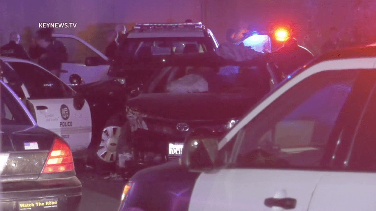 Manchester Square LAPD Grand Theft Auto Suspect Crash