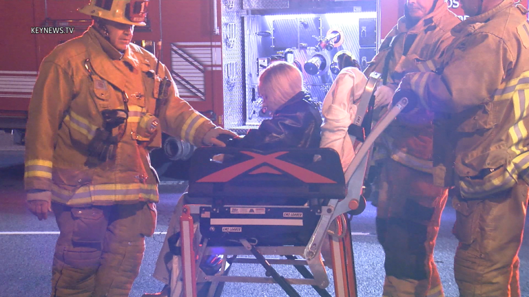 Overturned Vehicle on the 110 Freeway, Woman Extricated