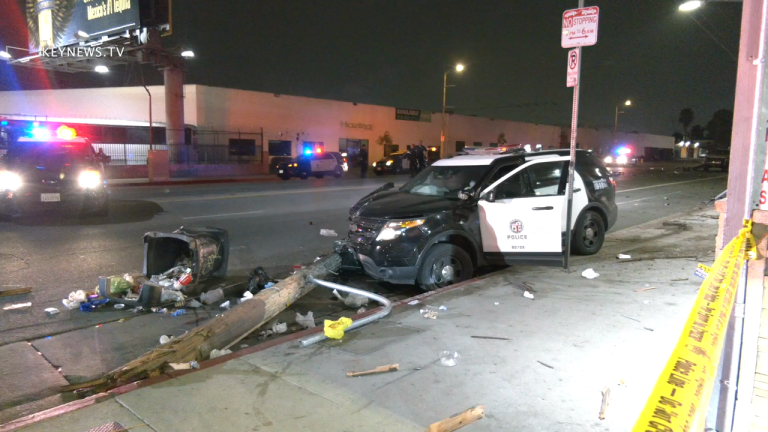 LAPD Involved in Sun Valley Traffic Collision