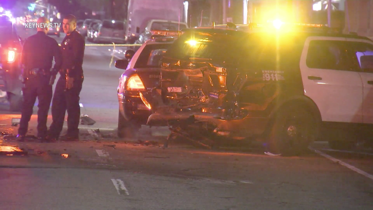 South Los Angeles LAPD Involved Suspected DUI Crash