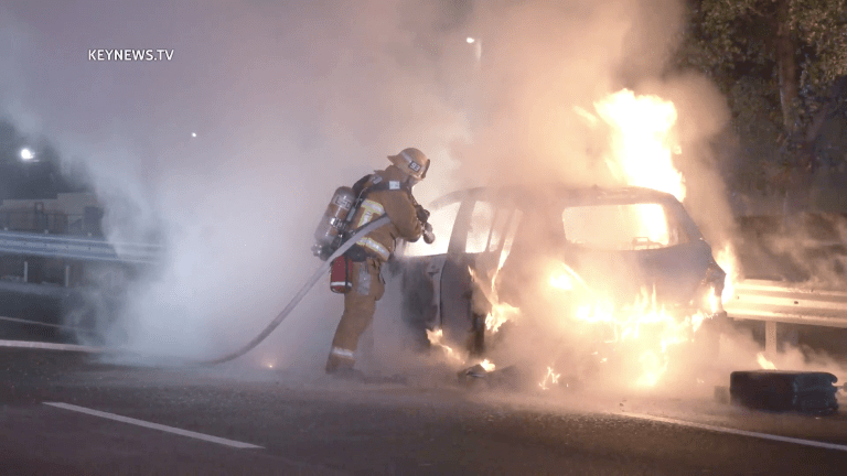 CHP Pursuit Ends with Driver's Vehicle Engulfed in Flames