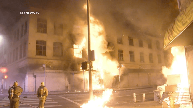Firefighters Battle Major Emergency Structure Fire in Downtown Los Angeles