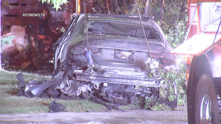 Male Killed in Hancock Park Fiery Car Crash