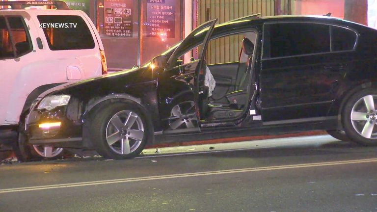 Gunshot Victim Crashes Car into SUV After Shooting in Koreatown Bank Parking Lot