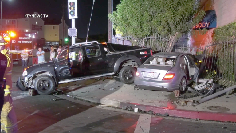 1 Man Transported to Hospital After 2-Vehicle Collision in Van Nuys