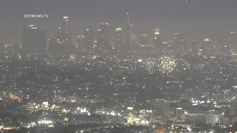 Los Angeles Fireworks View from Griffith Observatory