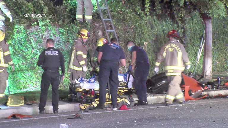 3 People Ejected, 1 Dies in Early Morning Chino Crash (GRAPHIC)