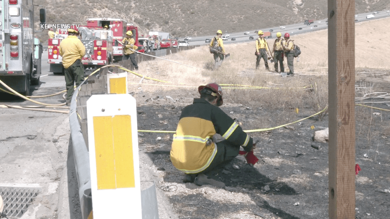 Arson Investigators at Scene of Brush Fire Near Pyramid Lake