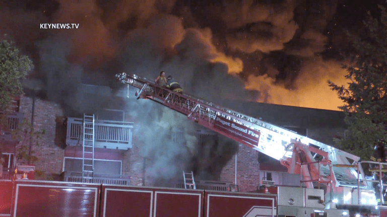 Firefighters Rescue Residents from Smoke Filled Balconies of Burning Apartment Building in Seatac