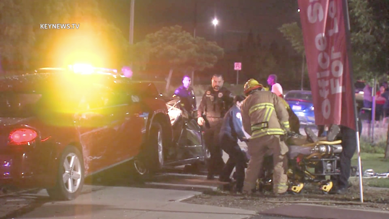 1 Person Trapped After 2-Vehicle Collision in Montclair