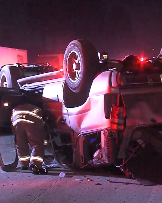 1 Trapped After 60 Freeway Collision