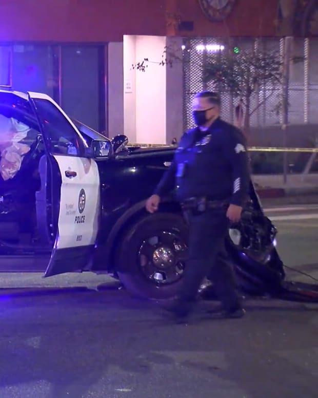 Westlake LAPD Involved Crash