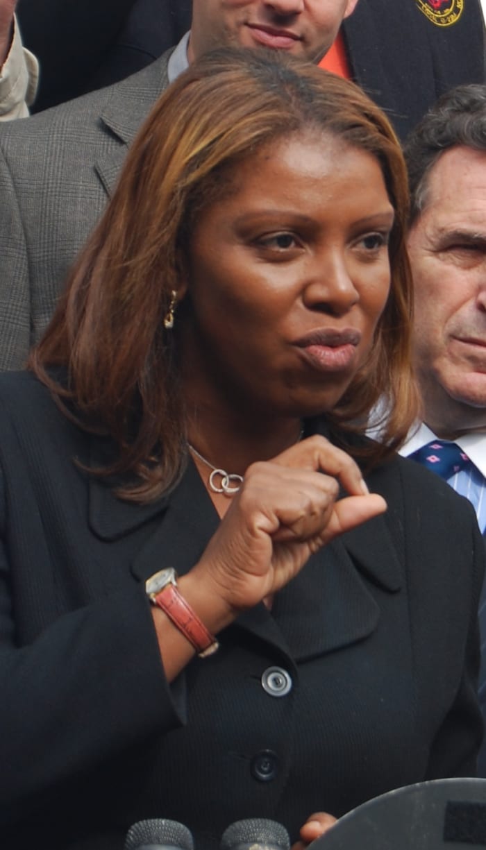 Letitia James when she was a Brooklyn City Council member, 2008. Thomas Good / Next Left Notes. Wikimedia.