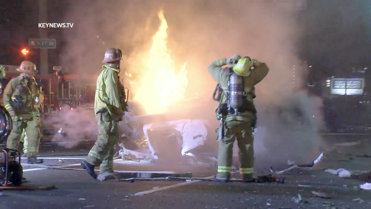 Video: Man Survives Fiery High-Speed Crash In Westlake - Key News ...