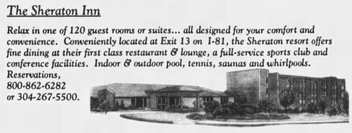 The Sheraton (now a Holiday Inn) advertised in the Baltimore Sun (1993)