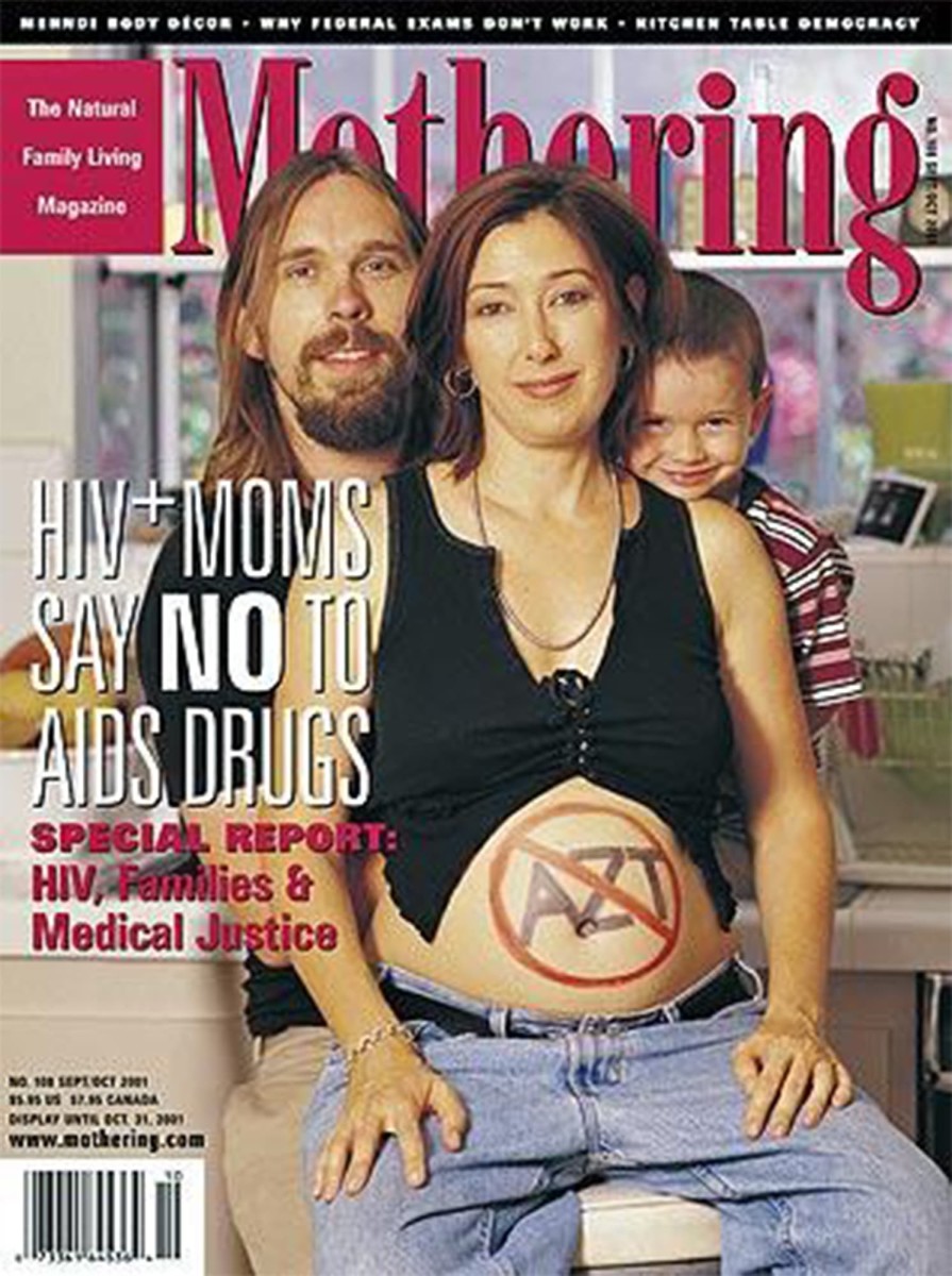 Christine Maggiore and family in 2001