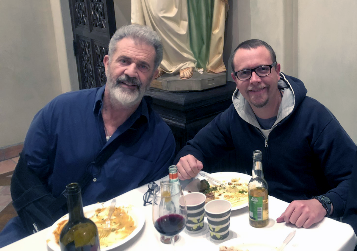 Mel Gibson (left) and David Nix