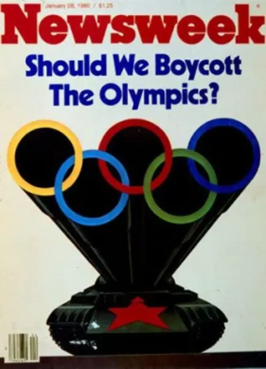 The cover of Newsweek in 1980: Politics intruding on the Olympics is nothing new. 