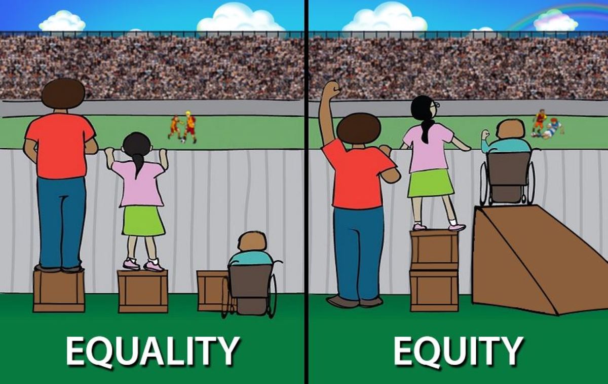 Equity would have to also include our role in the democracies which make the rules under which we have to live. 