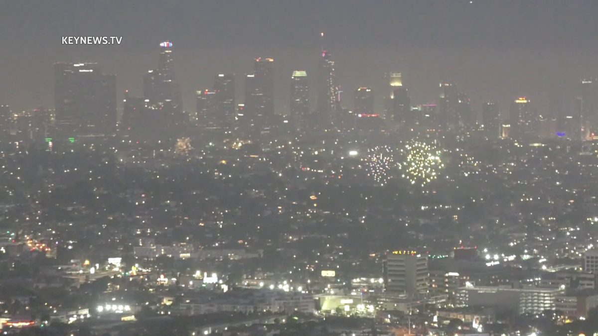 Los Angeles Fireworks View from Griffith Observatory Key News Network